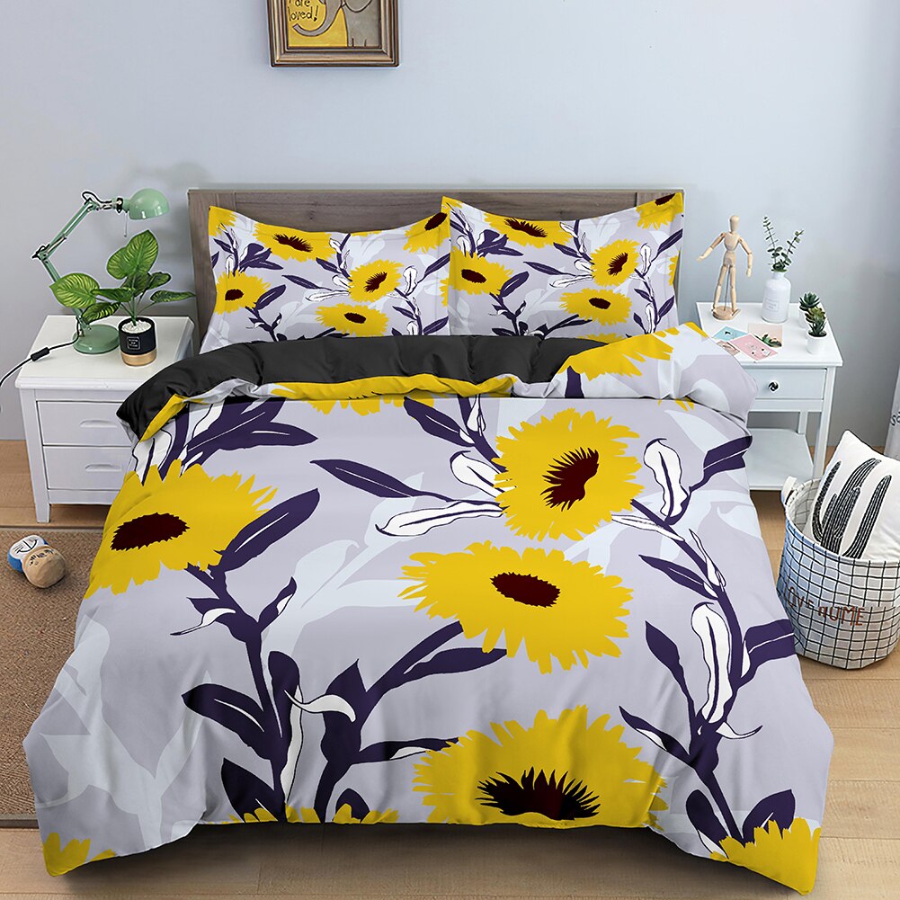 Copripiumino Fiori Gialli