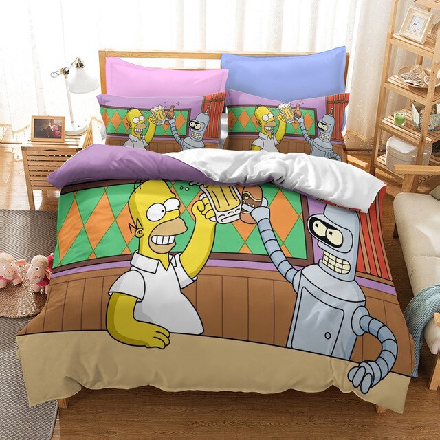 Copripiumino I Simpson Homer E Bender
