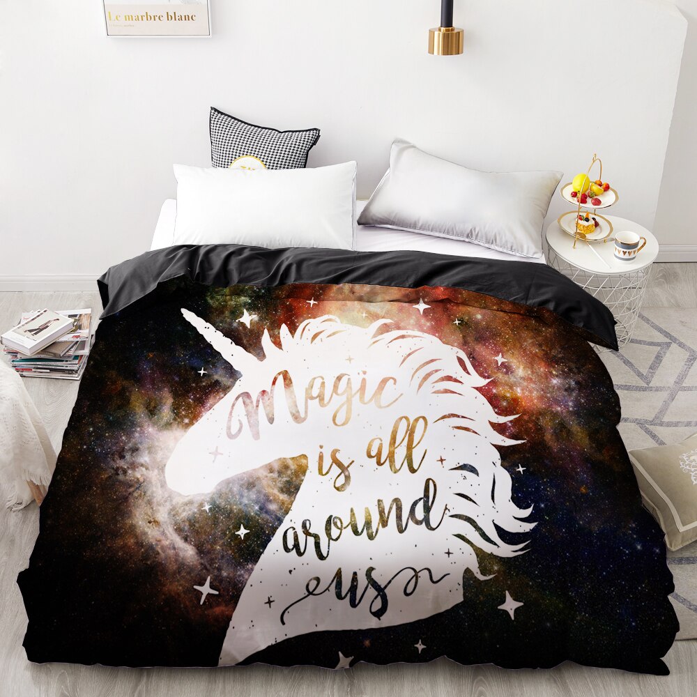 Copripiumino Con Unicorno Nell'universo