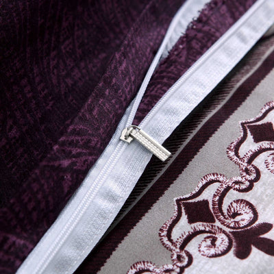 Copripiumino Bianco E Viola