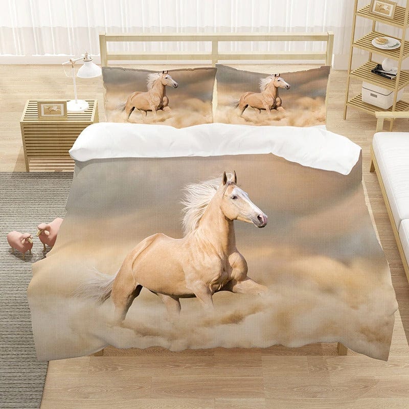 Copripiumino Cavallo Marrone Chiaro Per Bambini