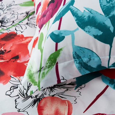 Copripiumino Fiori Rossi