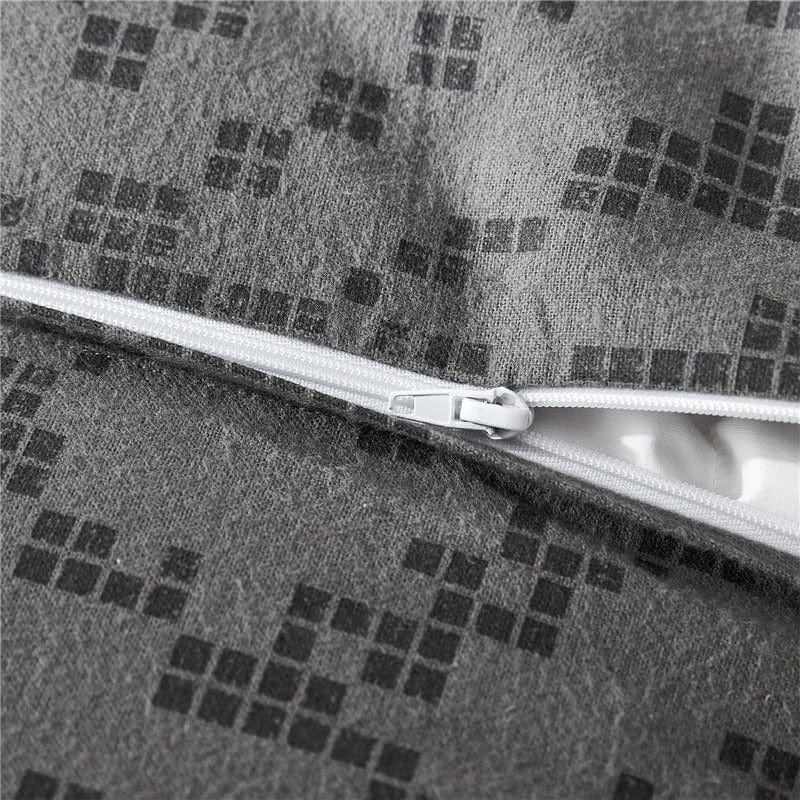Copripiumino Geometrico Grigio