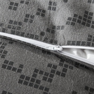 Copripiumino Geometrico Grigio