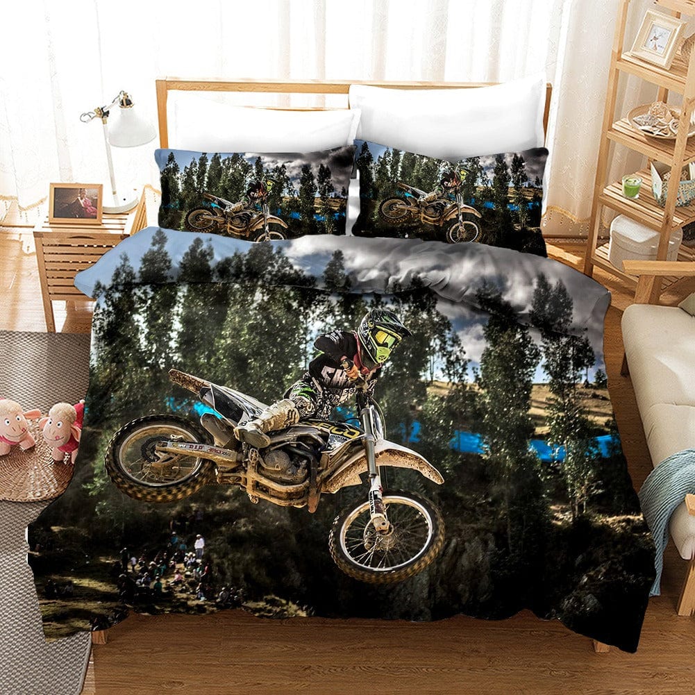 Copripiumino Con Motivo Moto Cross