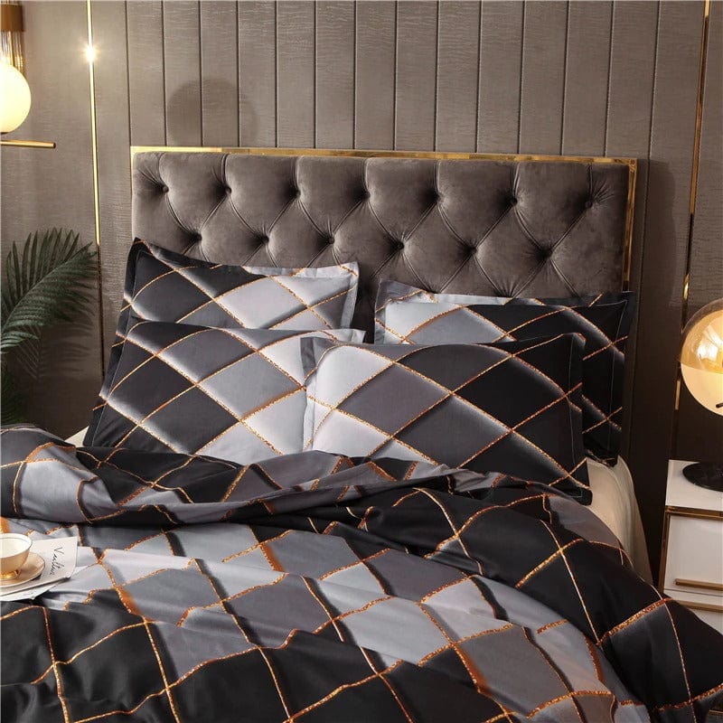 Copripiumino Nero E Argento