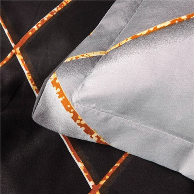 Copripiumino Nero E Argento