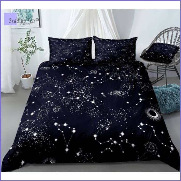 Copripiumino Galassia Nera E Stelle