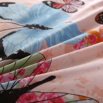 Copripiumino Doppio Farfalla Rosa