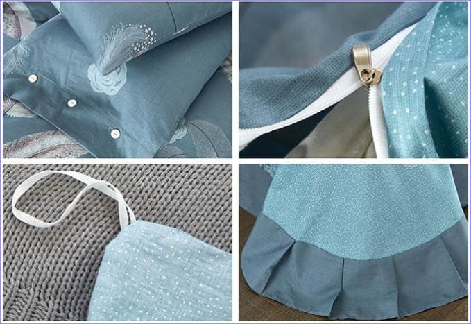 Copripiumino In Piuma Celeste