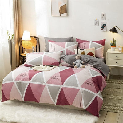 Copripiumino Di Tendenza Scandinava Rosa E Grigio