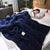 Coperta In Pile Blu Navy Spessa E Calda Di Lusso