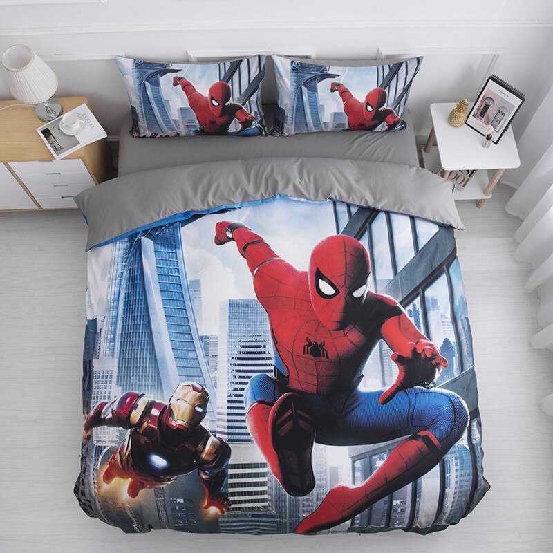 Set Biancheria Da Letto Avengers Spider Man E Iron Man