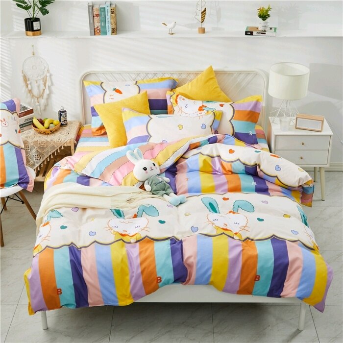 Set Biancheria Da Letto Scandinavo Arcobaleno