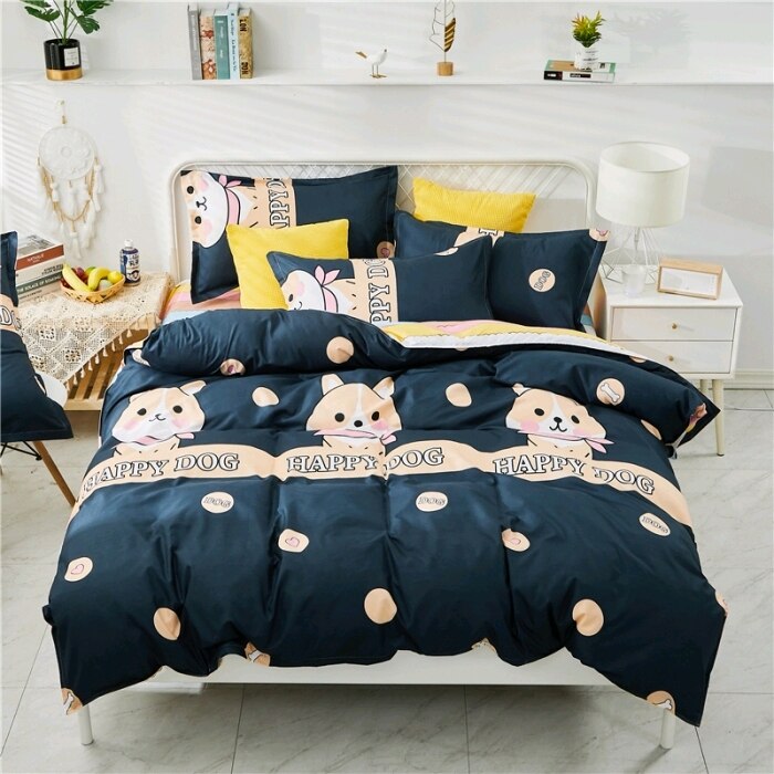 Set Biancheria Da Letto Scandinavo Happy Dog