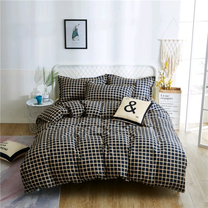 Mini Set Di Biancheria Da Letto Scozzese Scandinavo