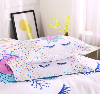 Copripiumino Bianco Unicorno Addormentato