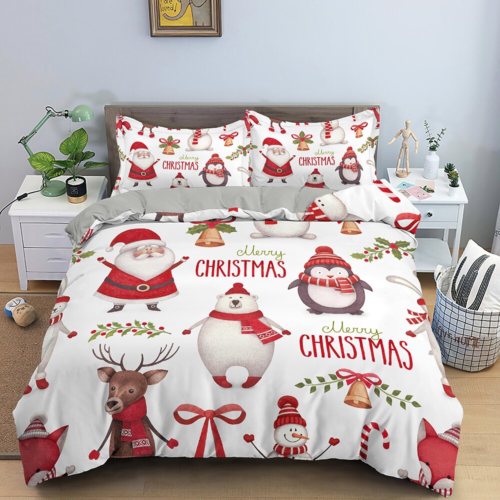 Copripiumino Bianco Buon Natale