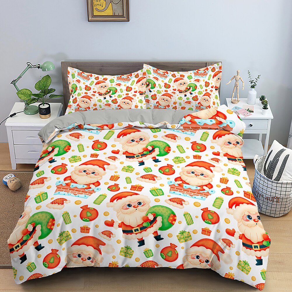 Copripiumino Bianco Babbo Natale