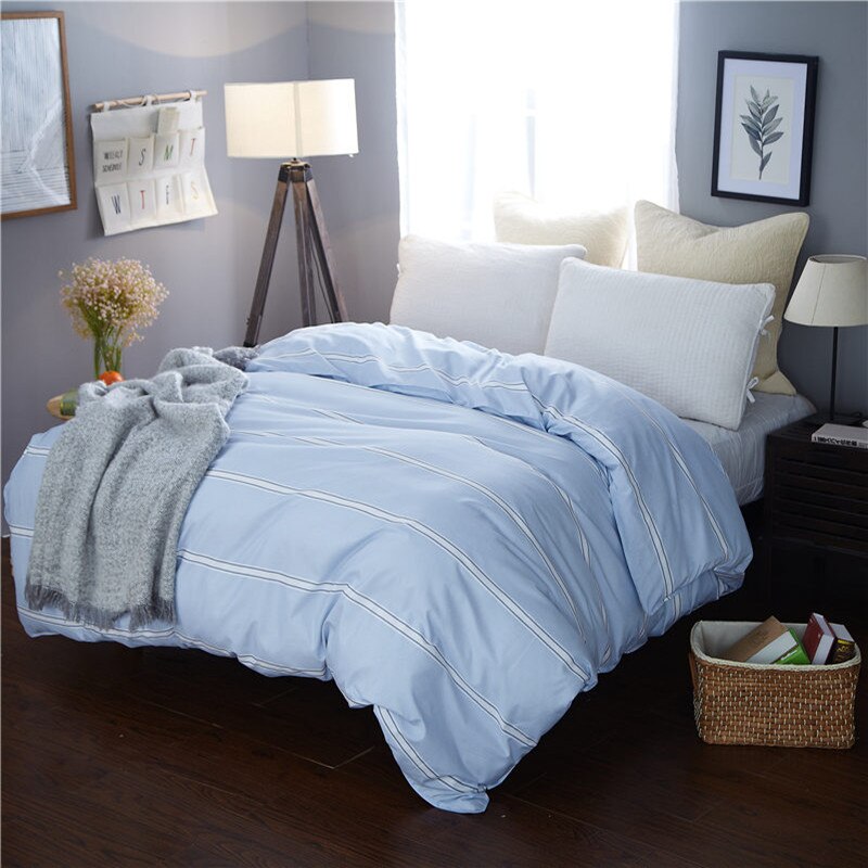 Copripiumino Gessato Blu