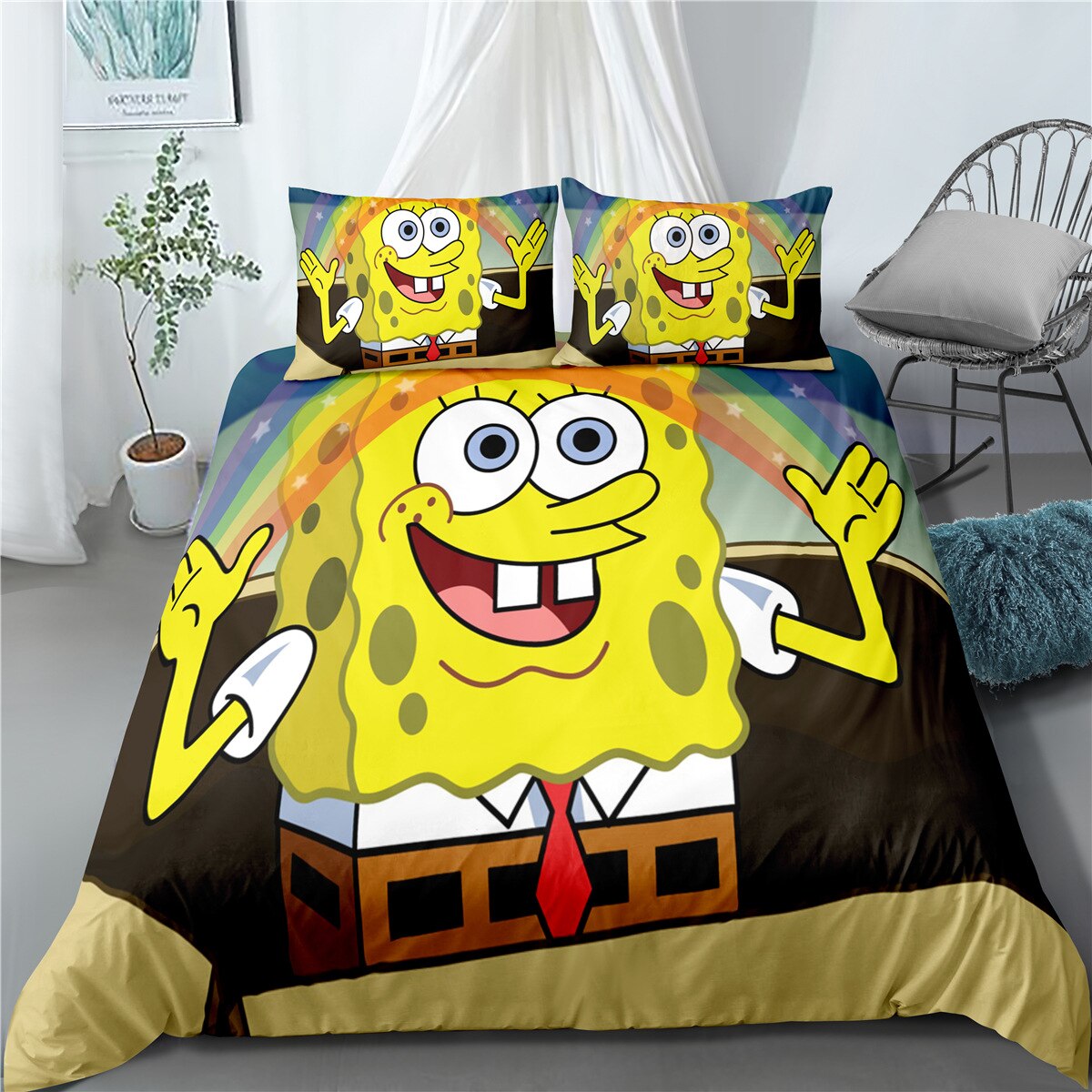 Copripiumino Spongebob Squarepants Arcobaleno