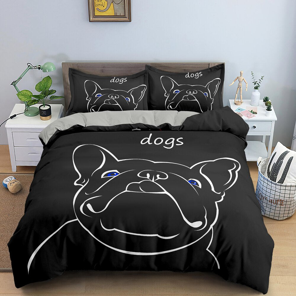 Copripiumino Bulldog Dagli Occhi Blu