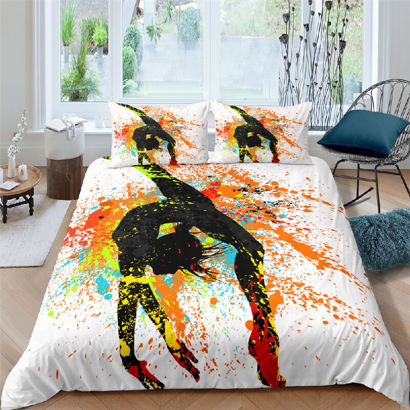 Copripiumino Per Danza Classica Con Pittura Arancione