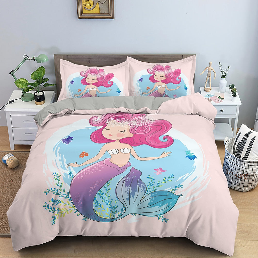 Copripiumino Sirena Rosa E Blu