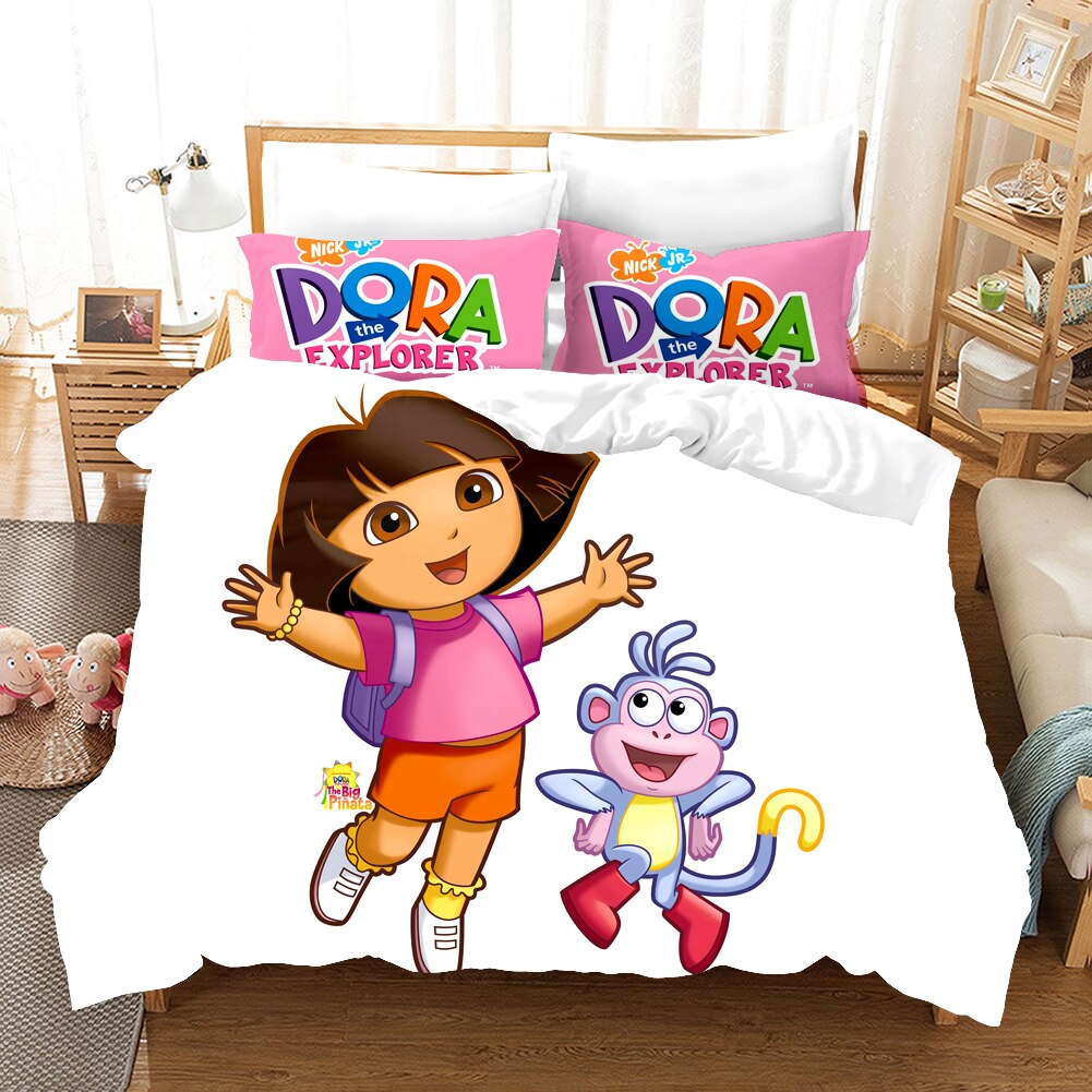 Copripiumino Dora L'esploratrice E Babouche Bianca