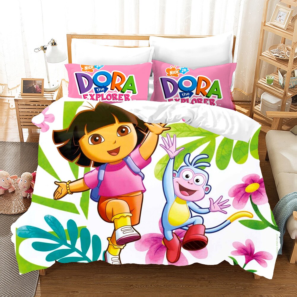 Copripiumino Dora L'esploratrice E Babouche Nella Giungla