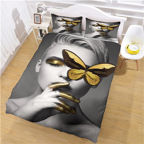 Copripiumino Da Donna Nero, Bianco E Oro