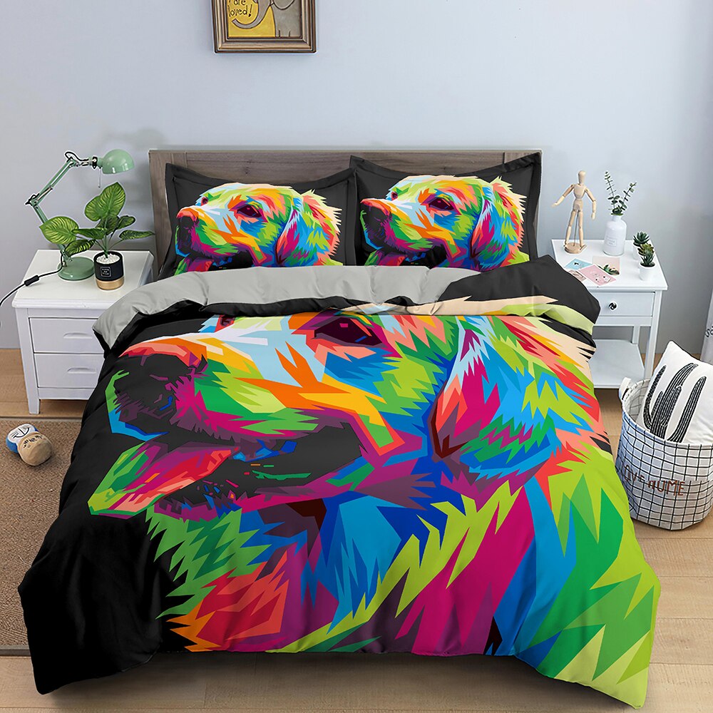 Copripiumino Golden Retriever Multicolore