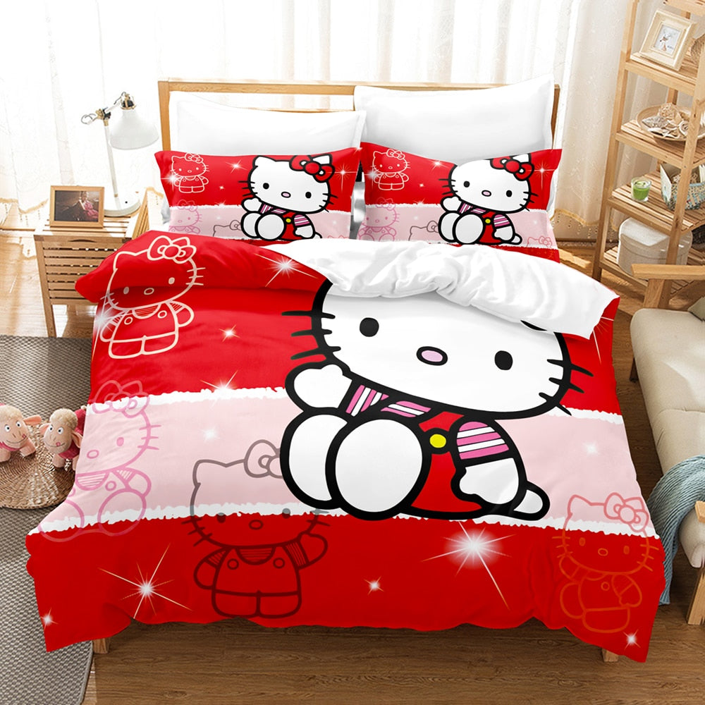 Copripiumino Hello Kitty Rosa E Rosso