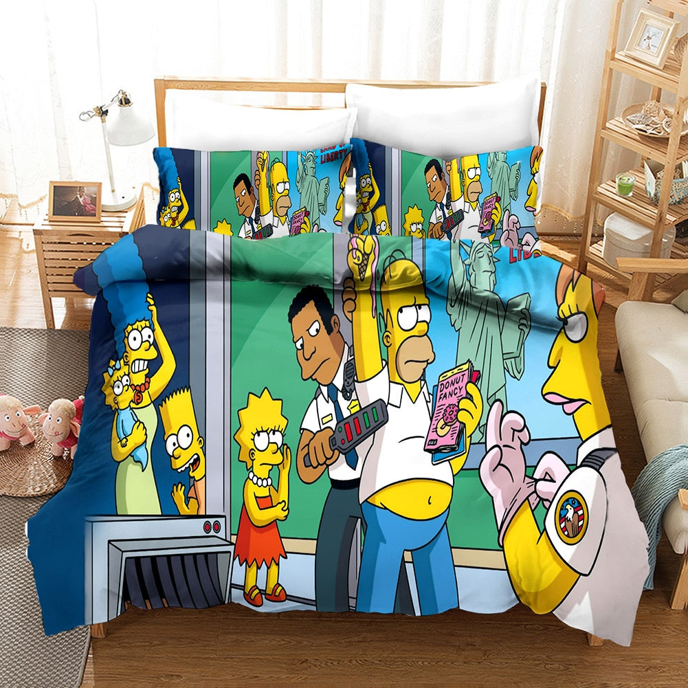 Copripiumino I Simpson All'aeroporto