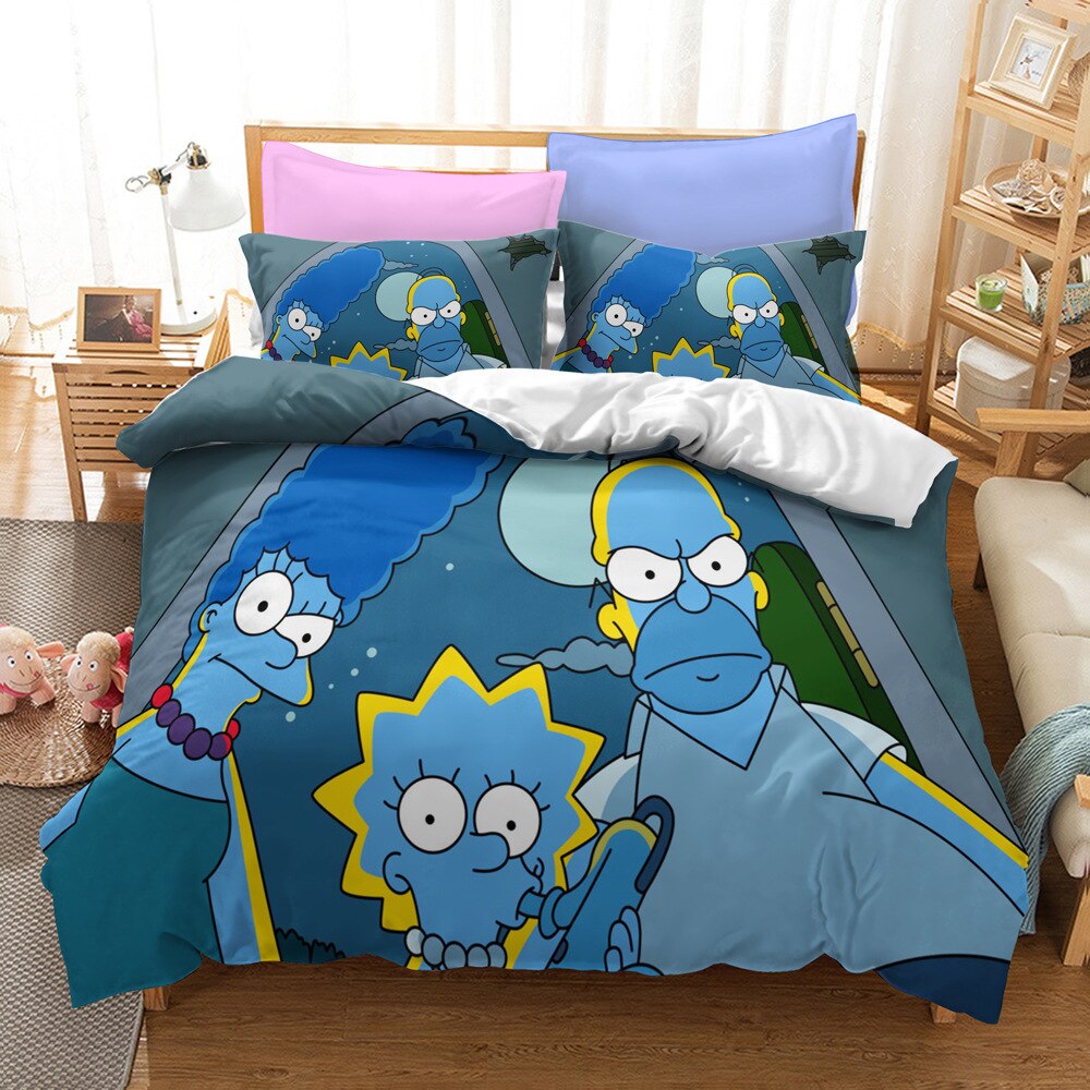 Copripiumino Blu Dei Simpson