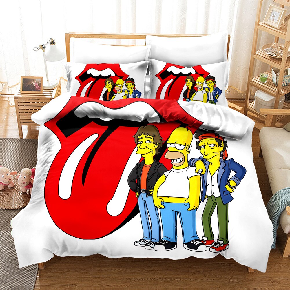 Copripiumino I Simpson Rolling Stones
