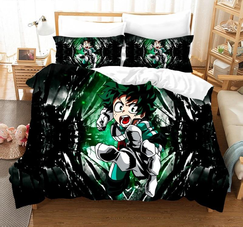 Copripiumino My Hero Academia Nero E Verde Izuku