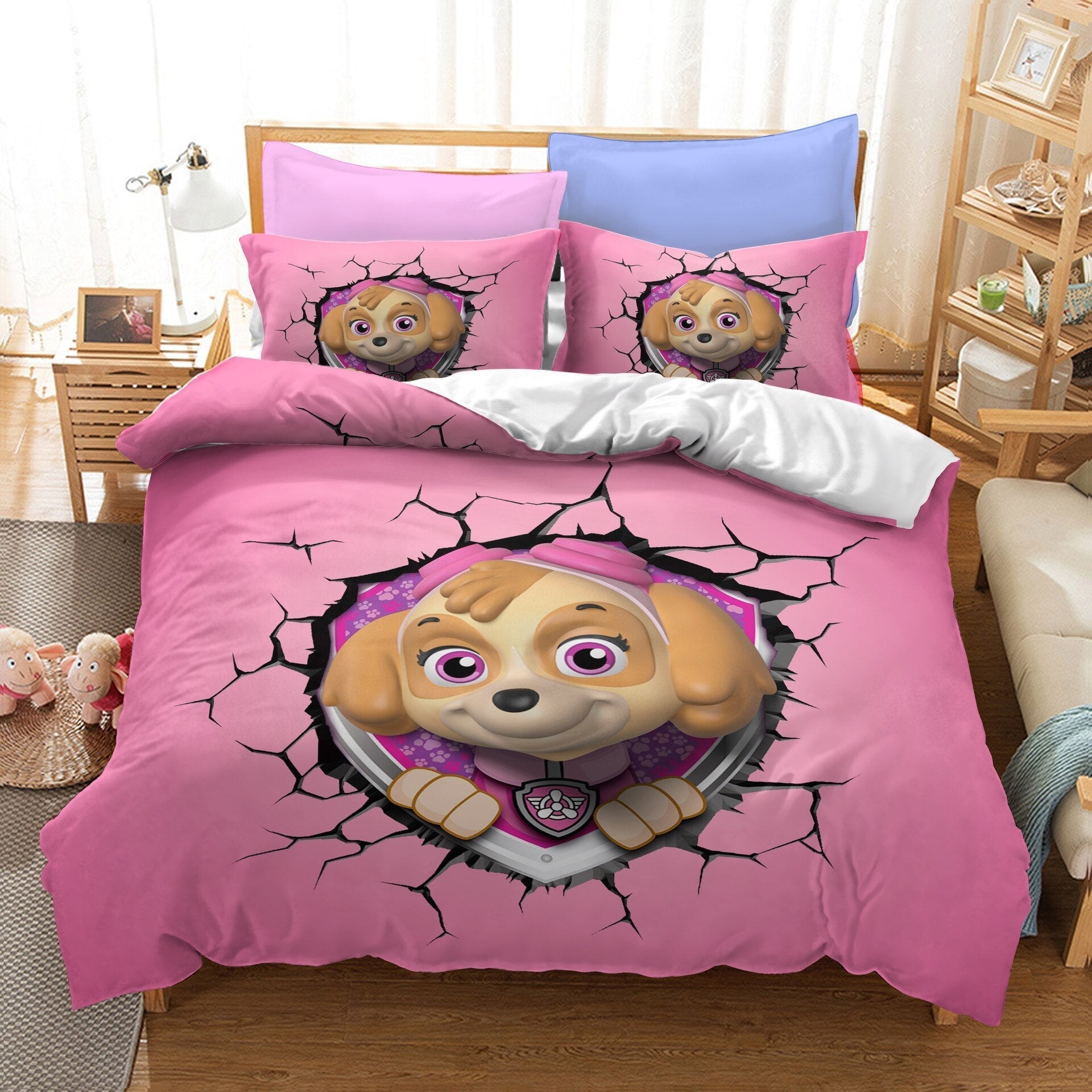 Copripiumino Paw Patrol Stella Rosa