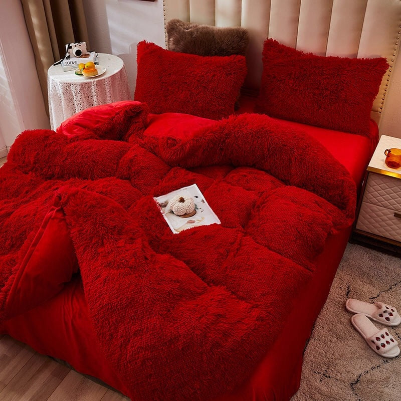 Copripiumino Rosso Peluche