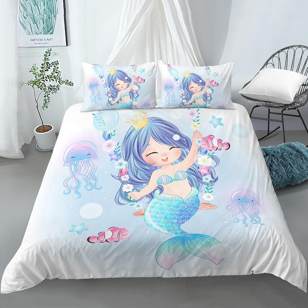 Copripiumino Altalena Sirena Blu
