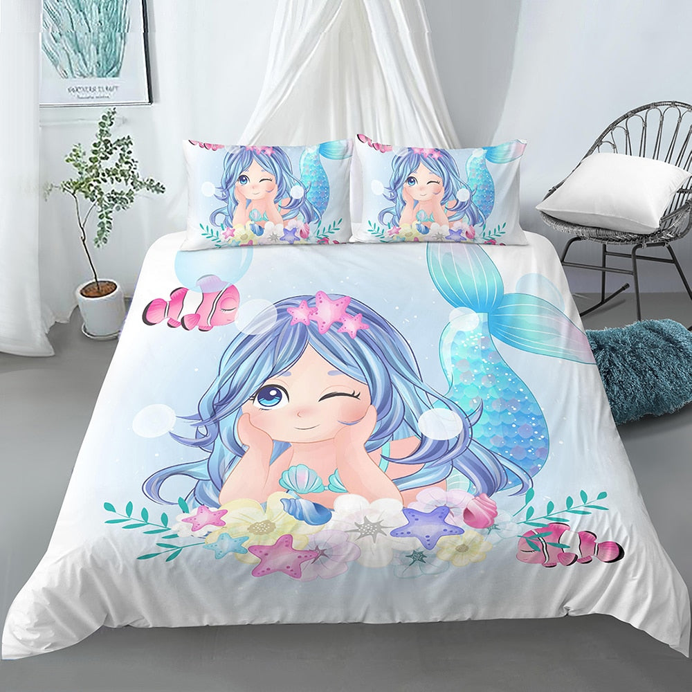 Copripiumino Da Sirena Blu Da Sogno