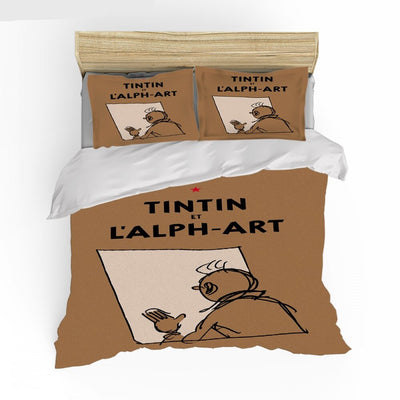 Copripiumino Tintin Marrone