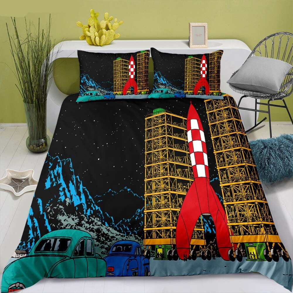 Copripiumino Tintin Objective Moon Rocket