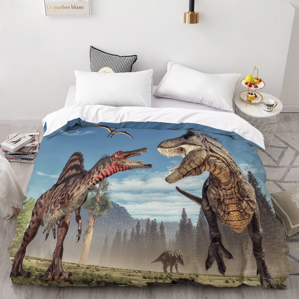 Copripiumino Tyrannosaurus Contro Spinosaurus