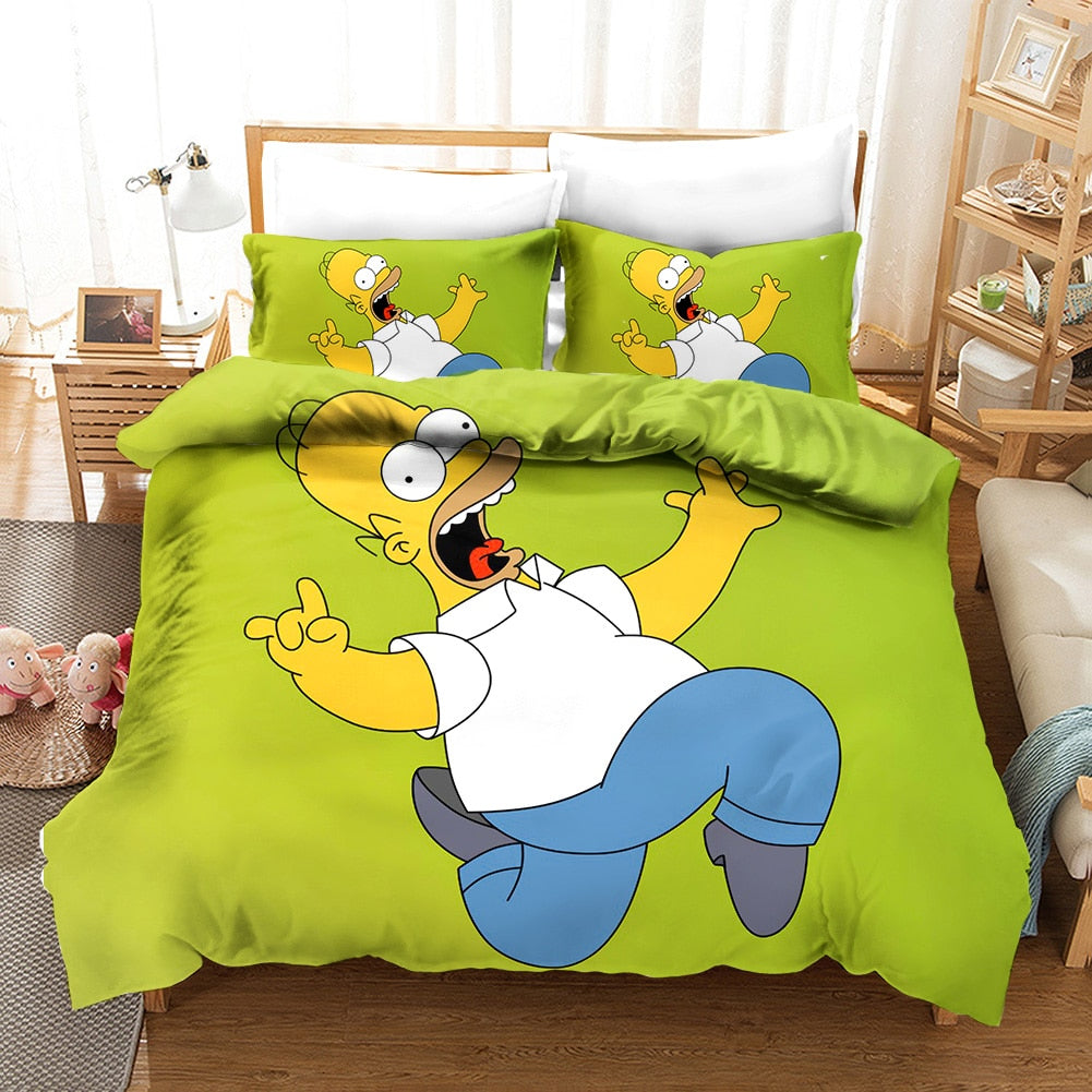 Copripiumino Verde The Simpsons Homer Screams