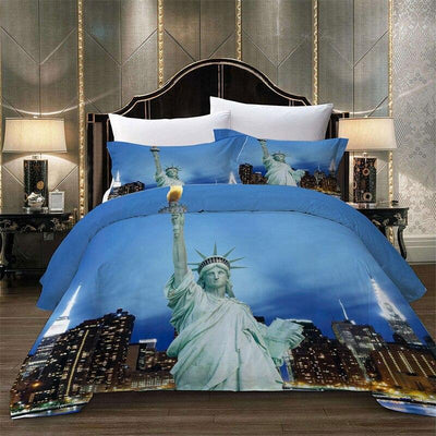 Copripiumino Blu New York Vintage