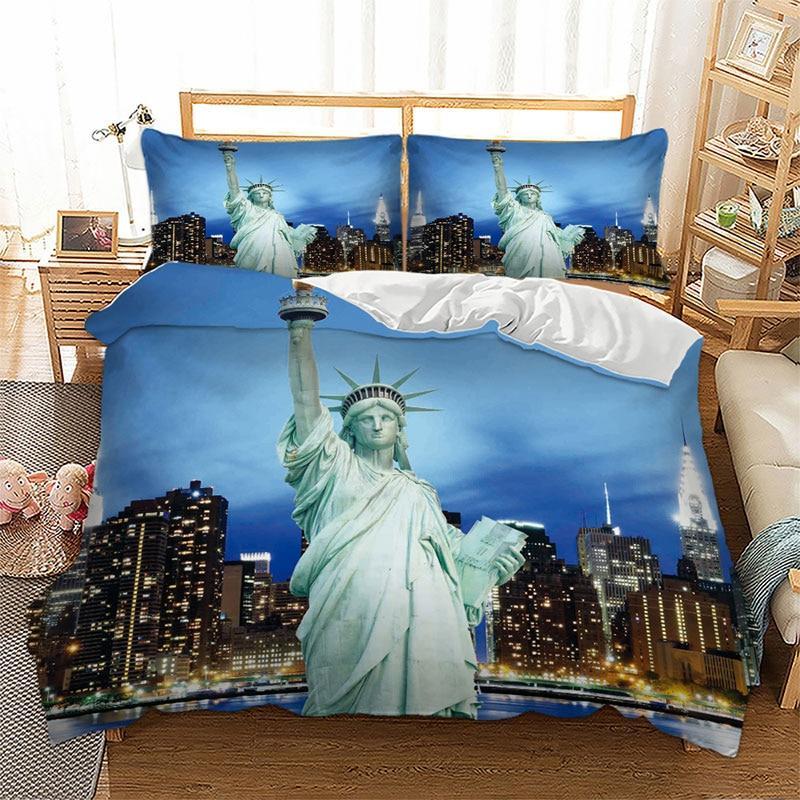 Copripiumino Blu New York Vintage