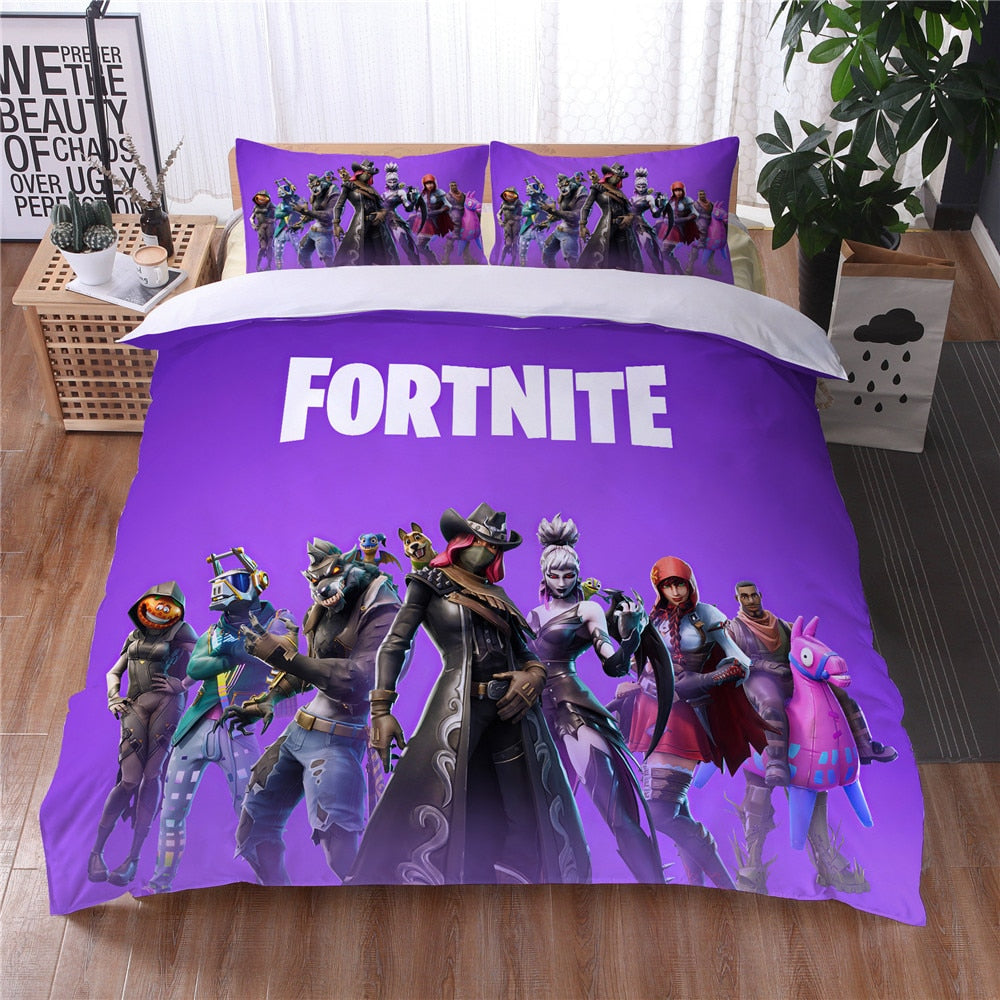 Copripiumino Viola Personaggi Fortnite