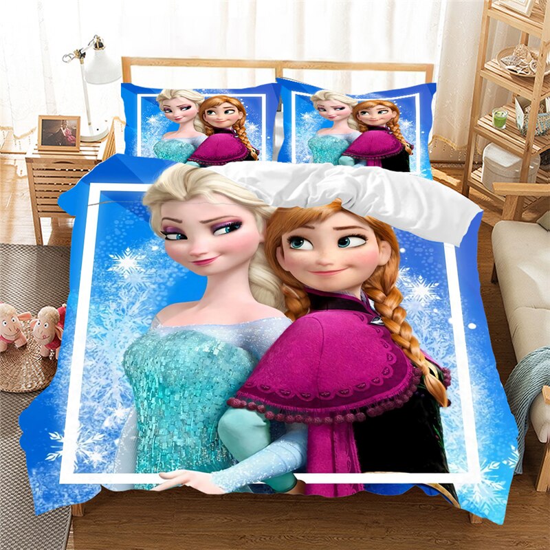 Copripiumino Anna Ed Elsa Sotto I Fiocchi Di Neve