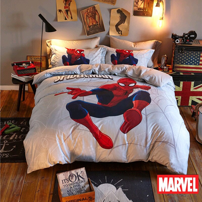 Copripiumino Bianco Marvel Spider Man 100% Cotone